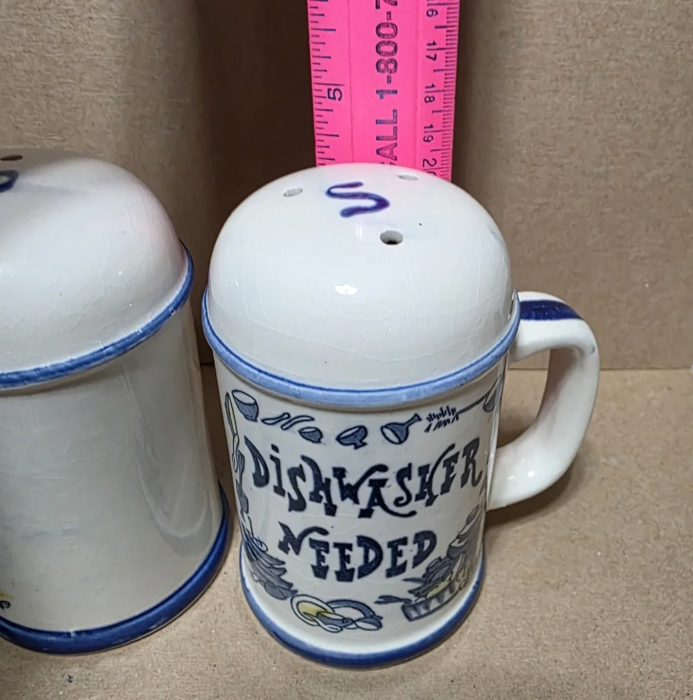 Vintage blue white